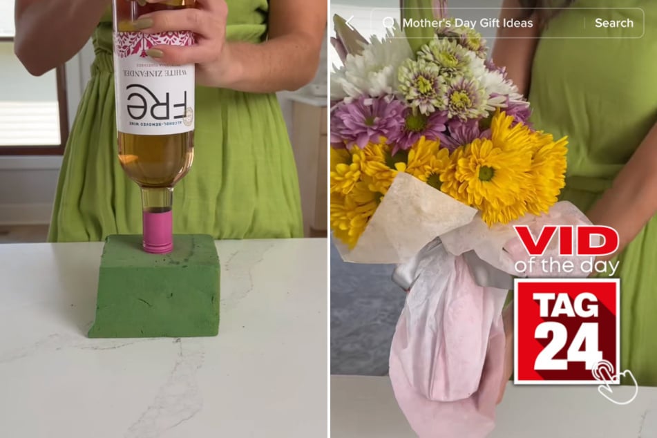 Viral Video of the Day for May 14, 2023: Wine not? DIY Mother's Day gift goes viral on TikTok