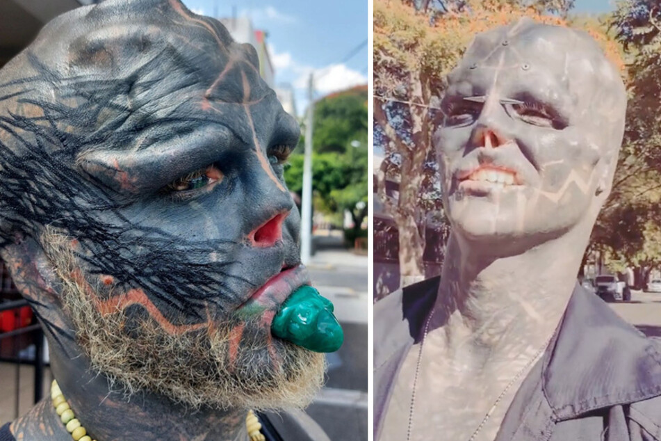 Tattoo-filled "black alien" man reveals the one place he can't find peace