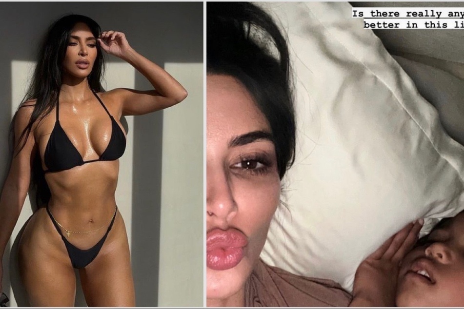 Kim Kardashian shakes off punch from her son in true Kardashian style