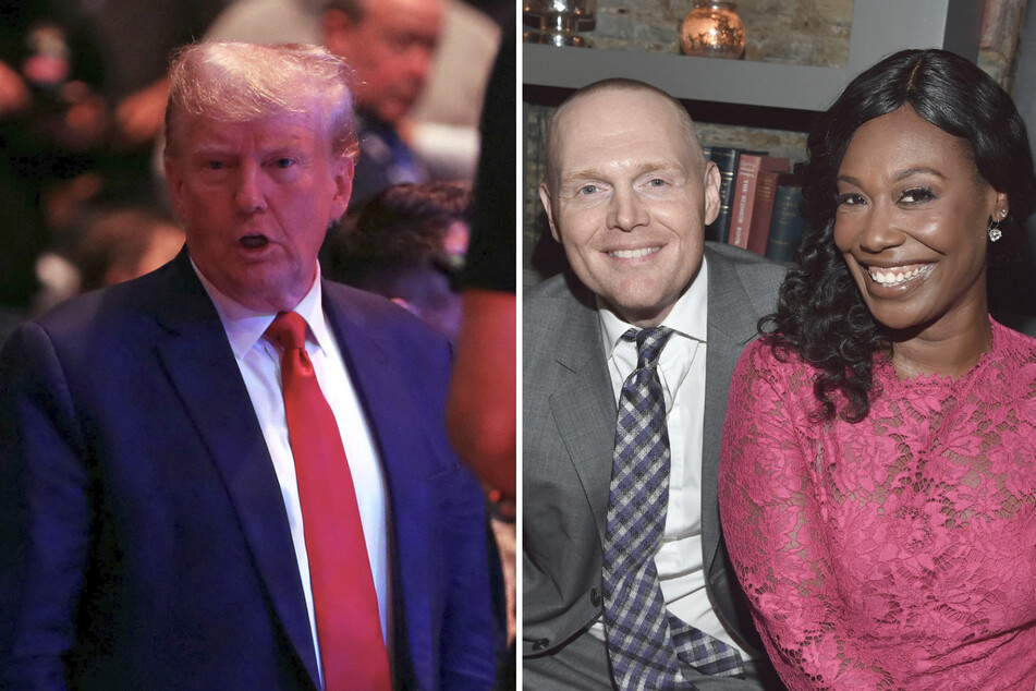 Trump gets flipped off by Bill Burr's wife on camera during UFC appearance