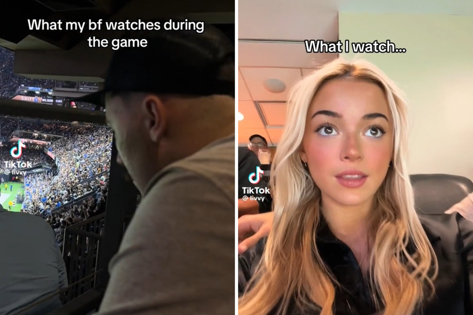 Olivia Dunne broke new ground on Sunday, attending her first NFL game and was hilariously captivated by the cheerleaders on the sidelines over the actual game.