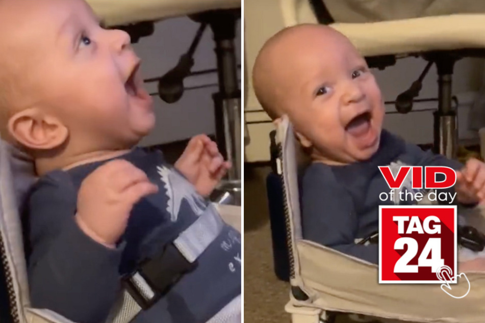 Viral Video of the Day for March 16, 2024: Infant goes absolutely bonkers when dad plays video games!