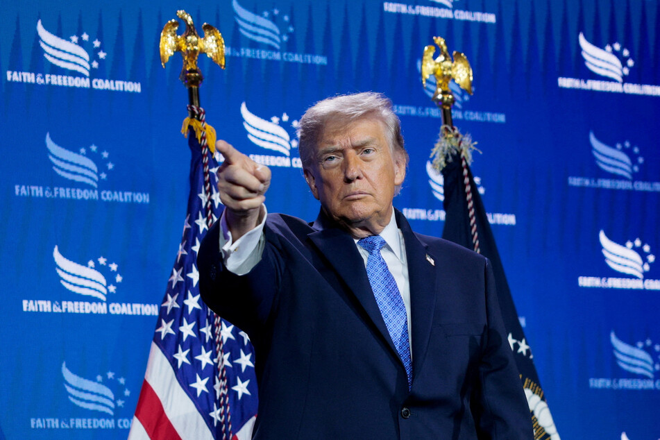 President Donald Trump attends the Faith & Freedom Coalition's 2026 Policy Conference in Washington DC on June 26, 2026.