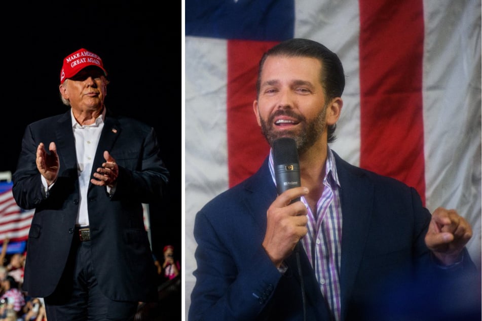 Ex-president Donald Trump (l.) called the hammer attack on Paul Pelosi "a terrible thing," as his son Donald Trump Jr. continued to mock the House Speaker's husband on social media.