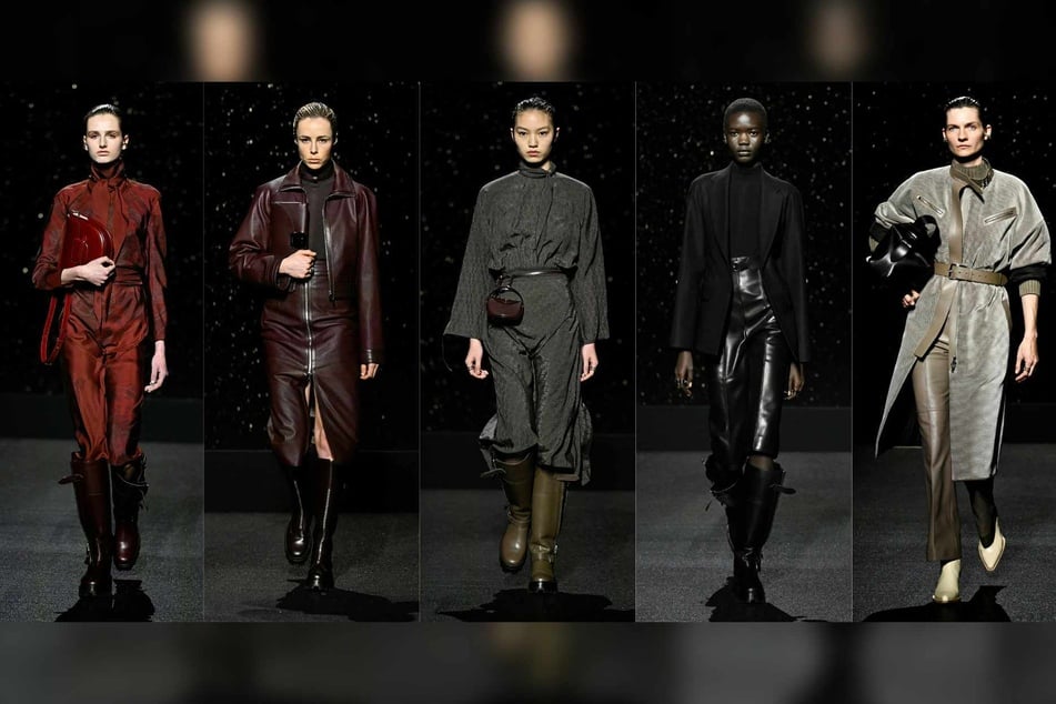 The Hermès fall/winter 2024 Paris Fashion Week runway looks ranged from sported biker-style jackets and tight-fitting coats with wool sleeves to rocker-style rivets or ostrich feathers.
