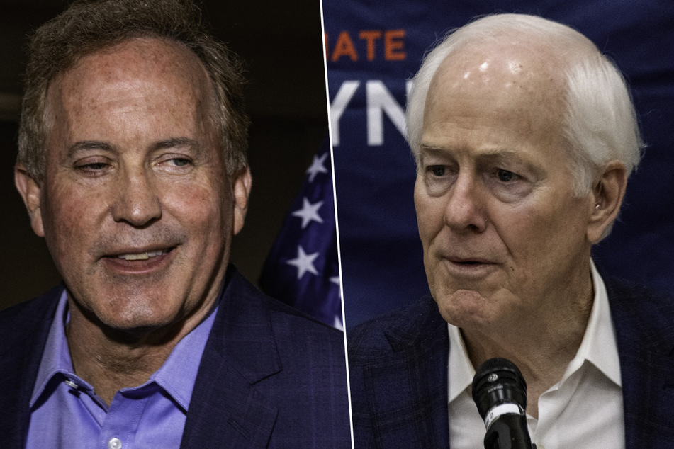 Texas Attorney General Ken Paxton (l.) and incumbent Senator John Cornyn are heading to a runoff in the Republican primary for US Senate.