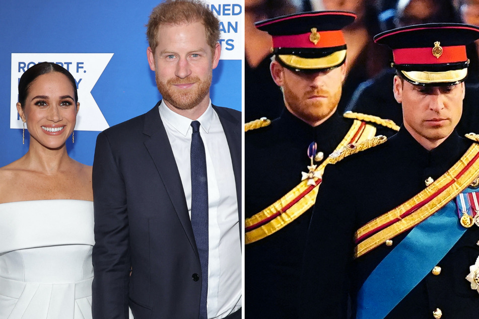 Prince Harry revealed his now-tense relationship with Prince William (r.) in the final three episodes of Harry & Meghan.