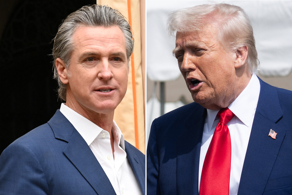 California Governor Gavin Newsom (l.) said Friday that he will seek agreements with the rest of the world to avoid the expected retaliations against President Donald Trump's tariffs.