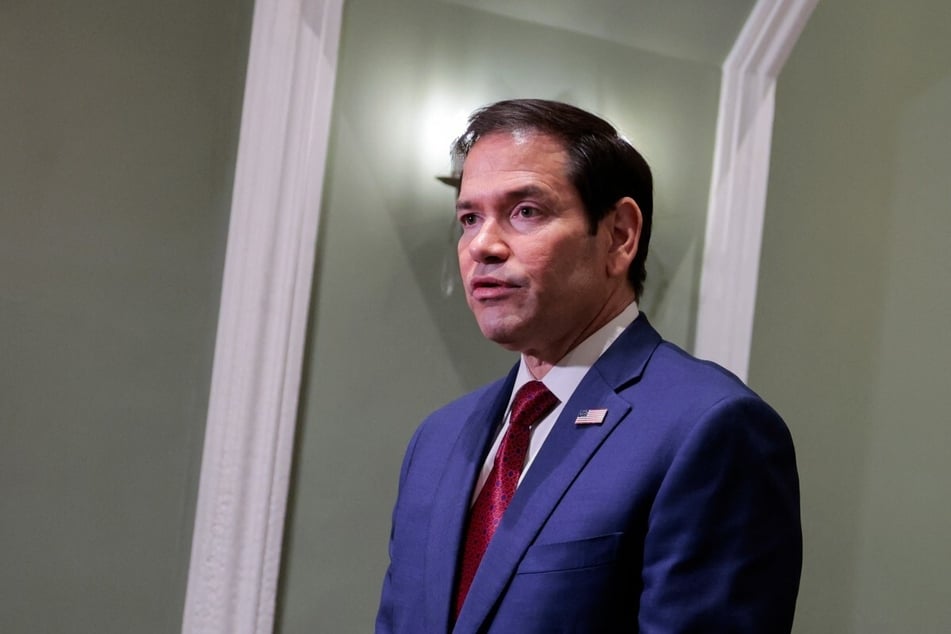 Secretary of State Marco Rubio speaks to the press. Rubio on Friday urgred Cubans to work with the CIA, but to be "discreet" about it.