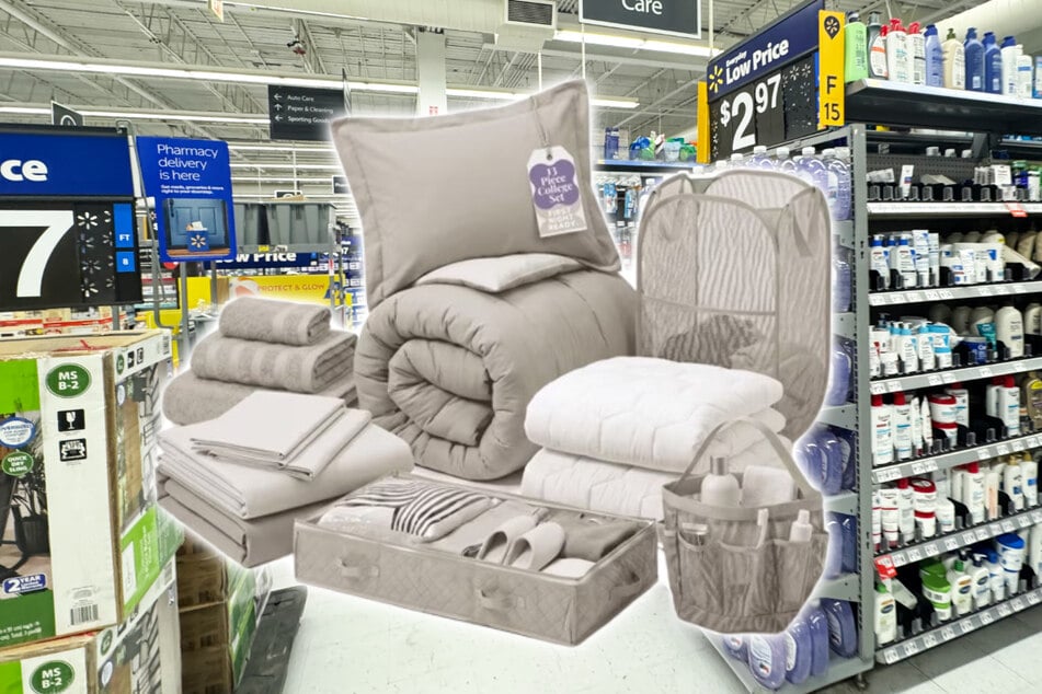 With this affordable set from Walmart, your entire dorm will be fully equipped