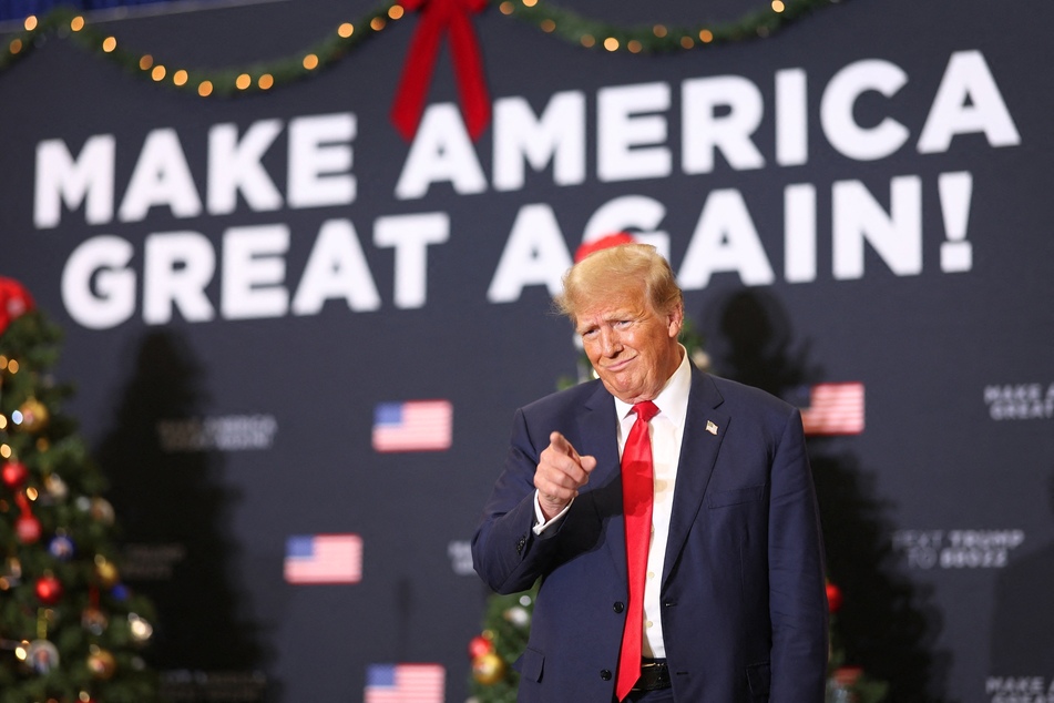 Presidential candidate Donald Trump repeated his anti-immigration rhetoric at a rally on Tuesday, and responded to critics comparing him to Adolf Hitler.
