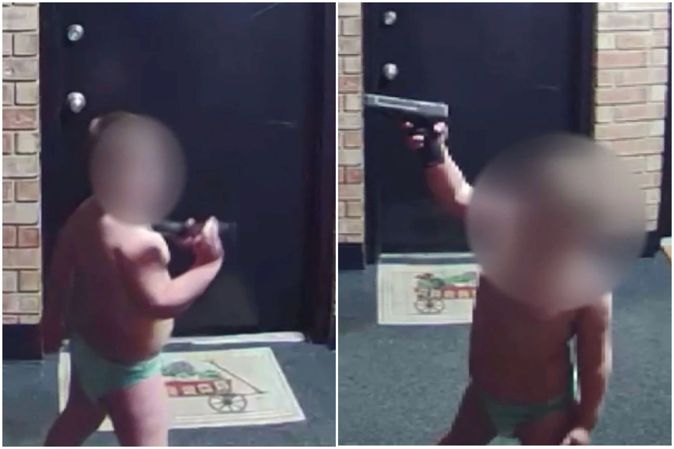 Indiana dad gets arrested after his toddler plays with gun on live TV
