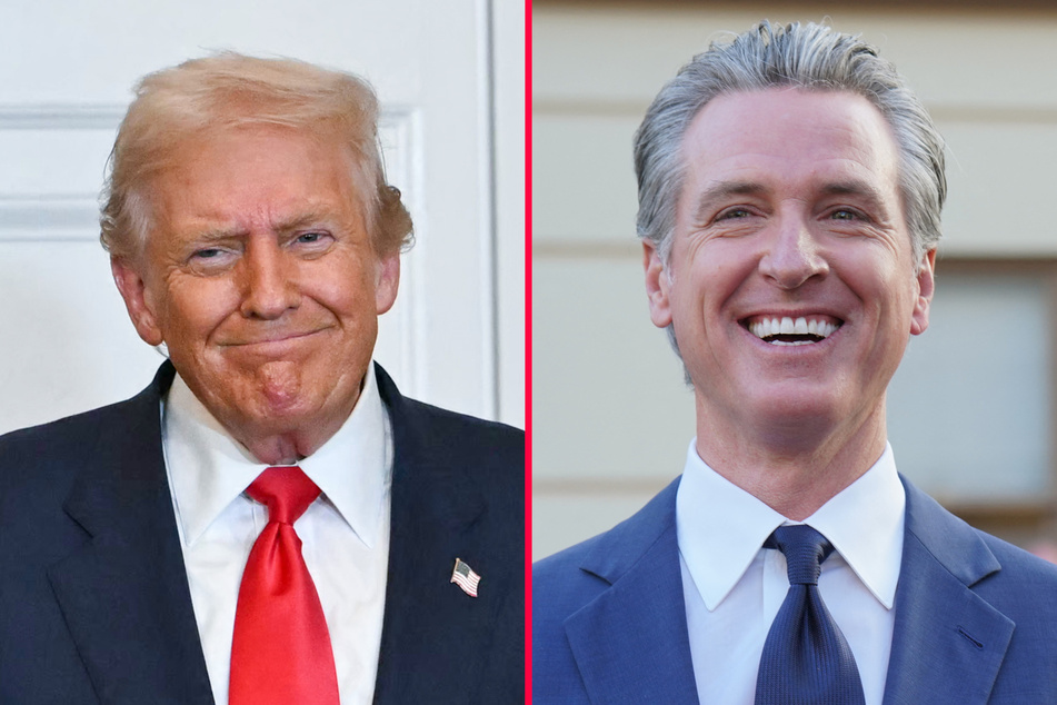 California Governor Gavin Newsom (r.) has called President Donald Trump's White House ballroom a "knock-off Versailles" in his latest brutal takedown.