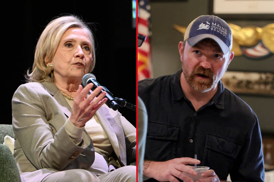 Former Secretary of State Hillary Clinton (l.) avoided endorsing Maine Senate candidate Graham Platner during an interview with the New Yorker.