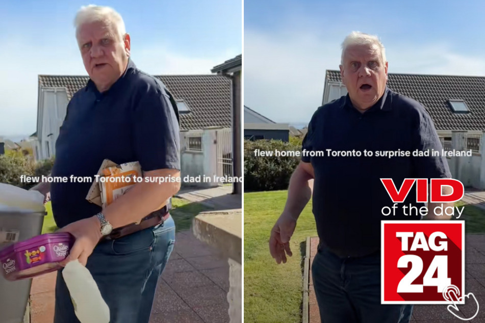 Today's Viral Video of the Day features a girl who shocked her dad with a surprise visit home to Ireland!