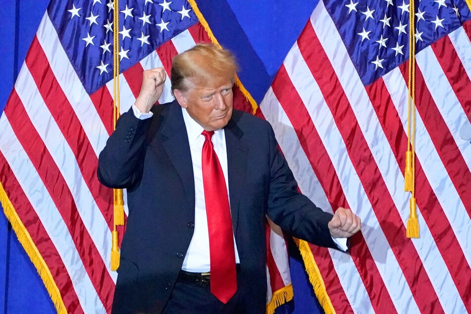 Donald Trump held a rally in New Hampshire on Tuesday to rally voters to support him during next week's caucuses.