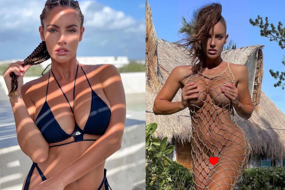 Model Lucia ditches the panties and tricks Instagram by baring it all!