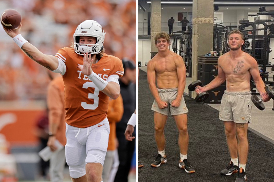 Watch your back! Arch Manning hype looms over Quinn Ewers – literally