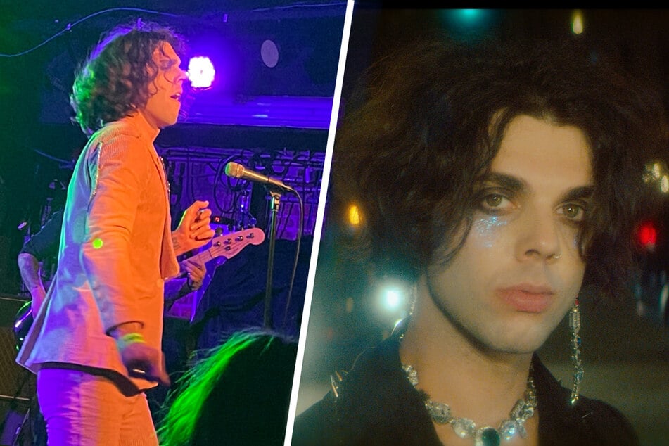 Micky James rocked Mercury Lounge on Friday night (l.) with a release concert debuting his new single, New York Minute.