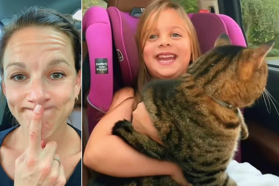 Little girl tries smuggling her cat into ballet class: "He's my best friend!"