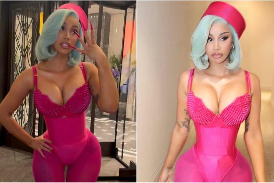 Cardi B rocks tight pink ensemble for exclusive Brooklyn concert: "New York summers"