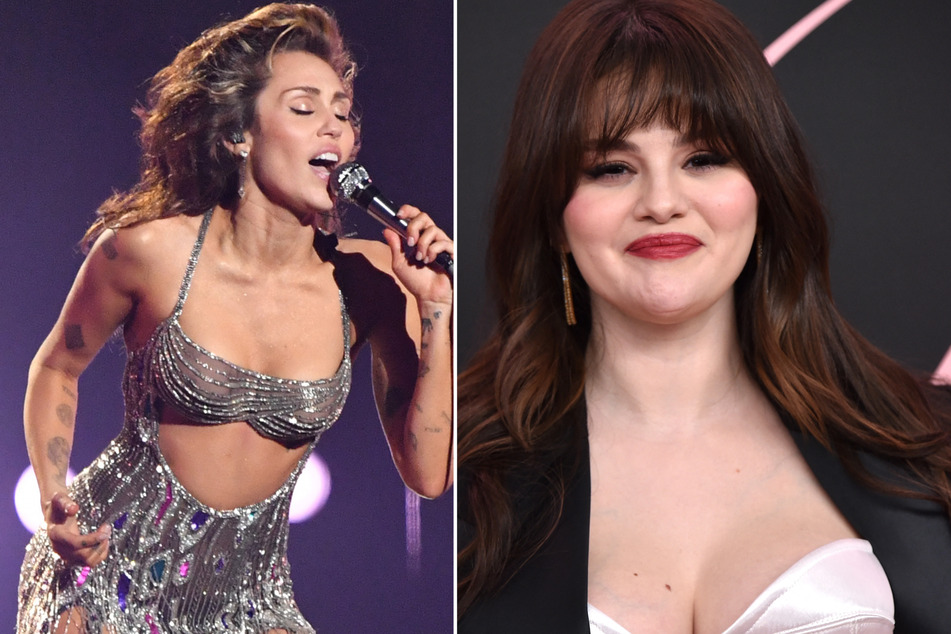 Selena Gomez (r) honored her fellow Disney Channel alum, Miley Cyrus, after her big wins at the 2024 Grammys.
