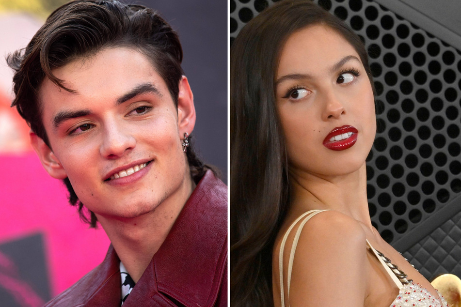 Olivia Rodrigo (r.) and Louis Partridge first sparked dating rumors in October 2023.