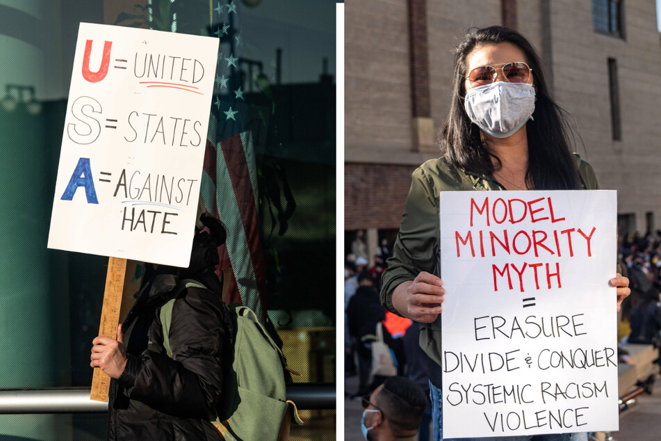 Activists rallied to stop Asian hate in front of the Japanese American National Museum in Los Angeles, California last year.