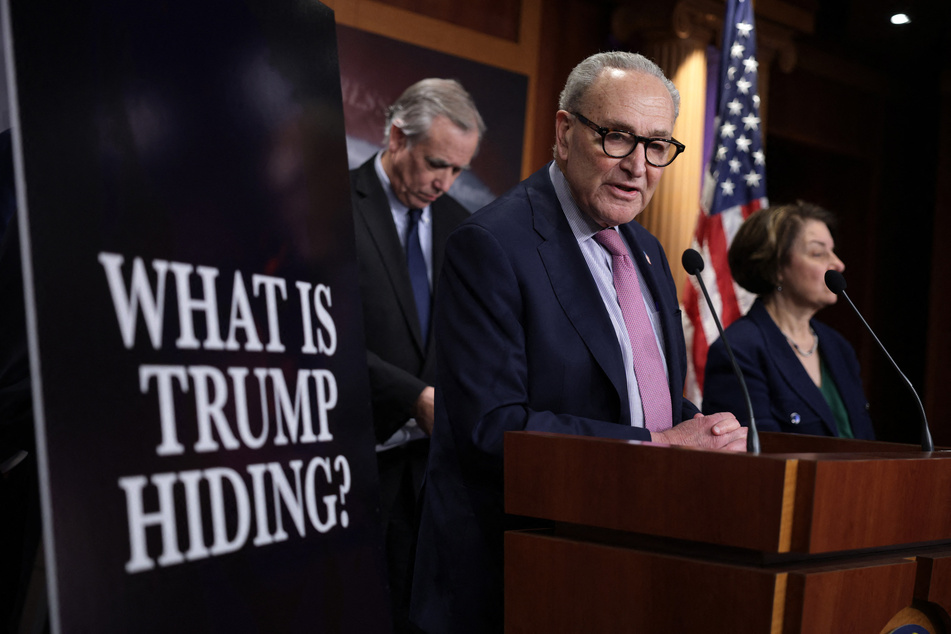 Senate Minority Leader Chuck Schumer is introducing a Senate resolution to sue President Donald Trump's administration over its incomplete release of the Epstein files.