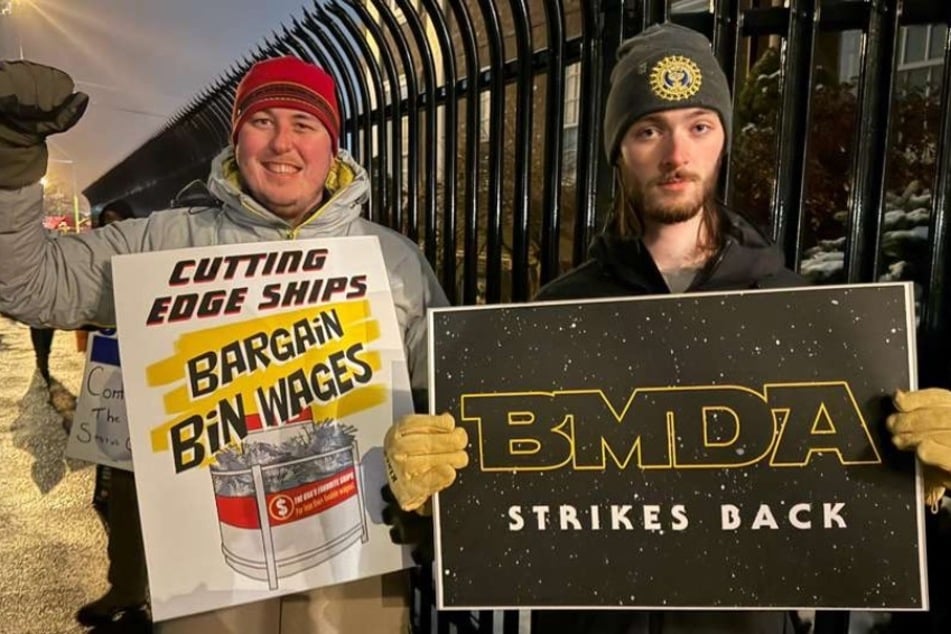 Union workers launch strike at Navy shipbuilder in Maine
