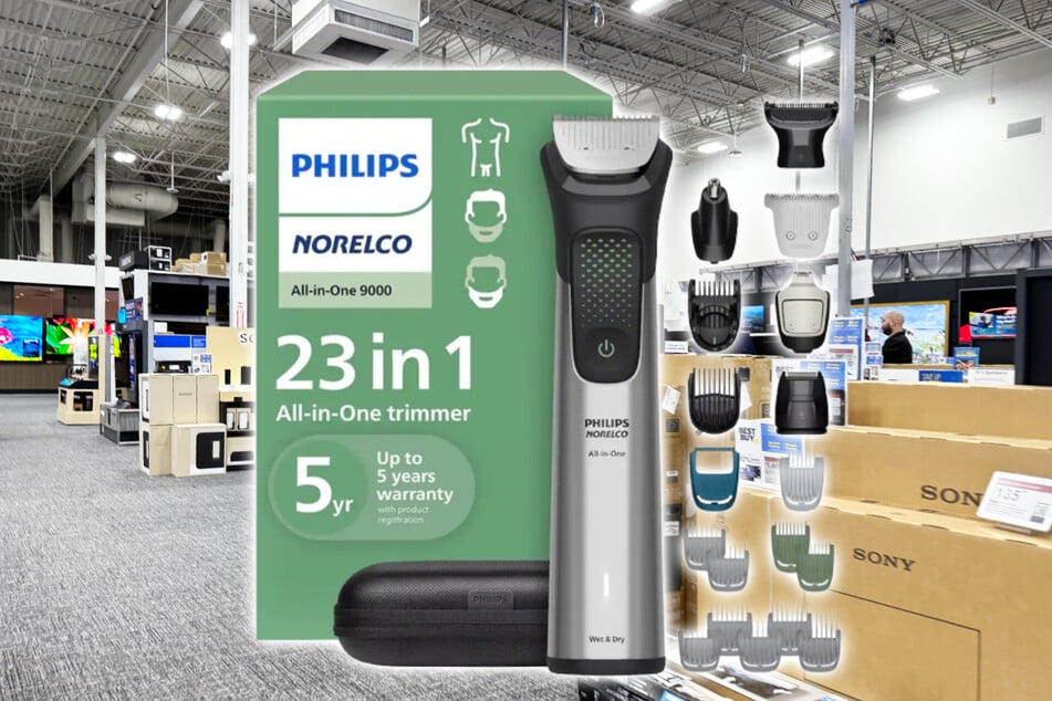 This Philips trimmer comes with 23 attachments and is currently on sale at Best Buy