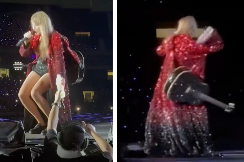 Videos online showed Taylor Swift passing water among her fans at her Friday night show of The Eras Tour in Brazil.