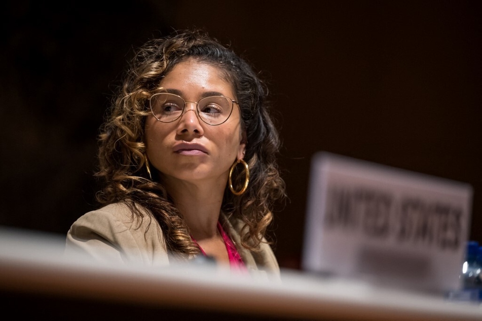 Special Representative for Racial Equity and Justice for the US State Department Desirée Cormier Smith attends the opening of CERD hearings.