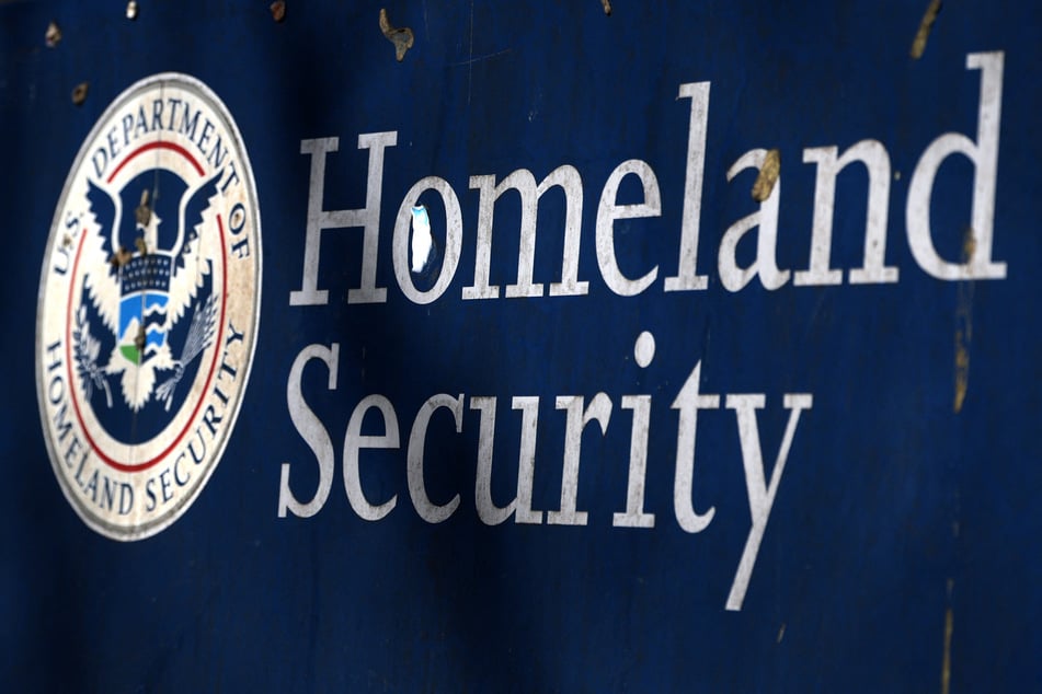 The sign of Department of Homeland Security is seen outside its headquarters in Washington DC on February 13, 2026.