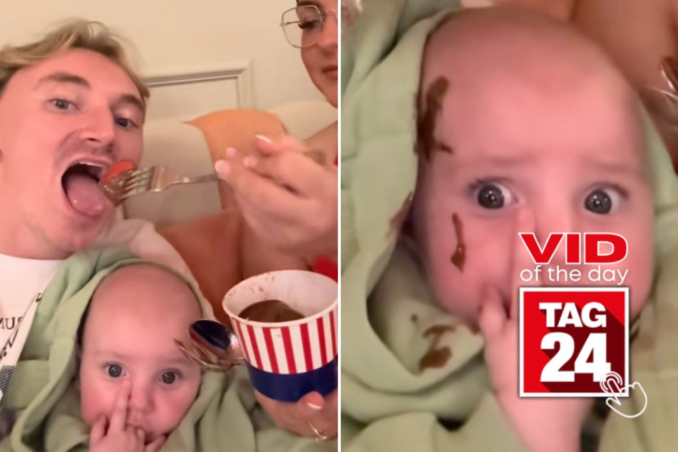 Viral Video of the Day for October 9, 2025: Baby shocked by hilarious chocolate mishap!