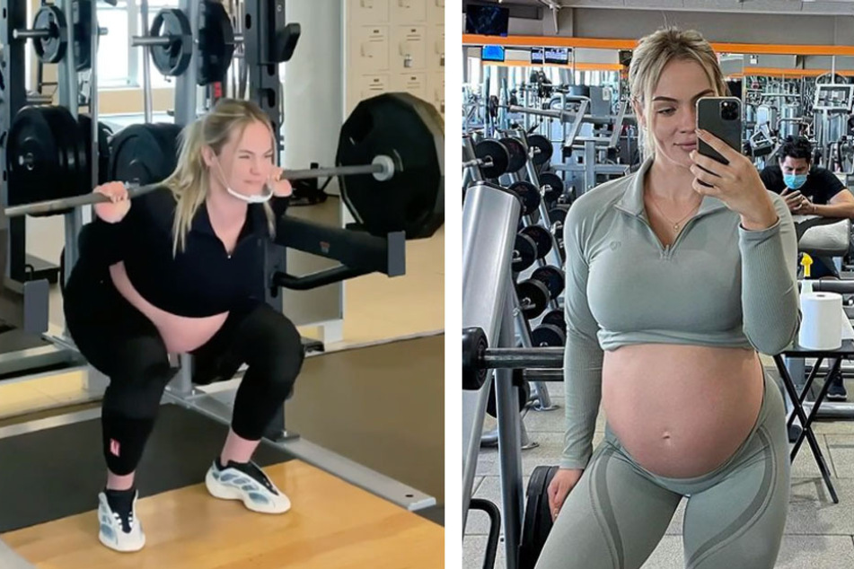 Oh baby! Eight-month pregnant woman silences haters with 315-pound squats