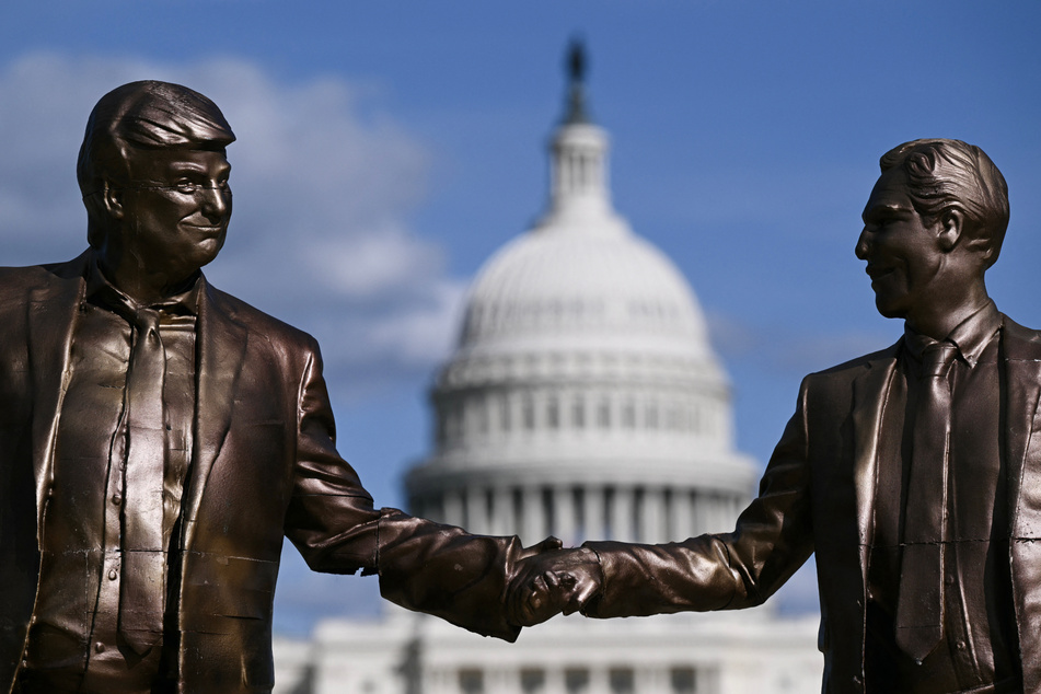 Mysterious Trump-Epstein friendship statue reappears in DC