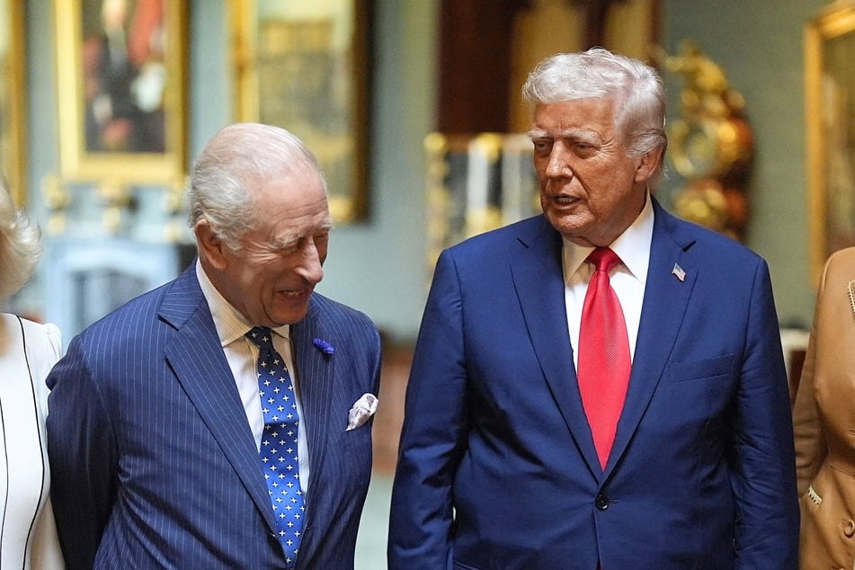 President Donald Trump's (r.) administration recently pressured an archivist to resign after he rejected a request to gift a sword owned by Dwight Eisenhower to King Charles (l.).