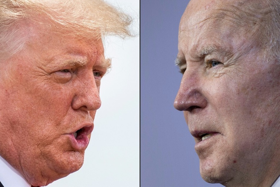 Incumbent Democratic President Joe Biden (r.) and Republican rival Donald Trump are poised to face off in the November 2024 general election.
