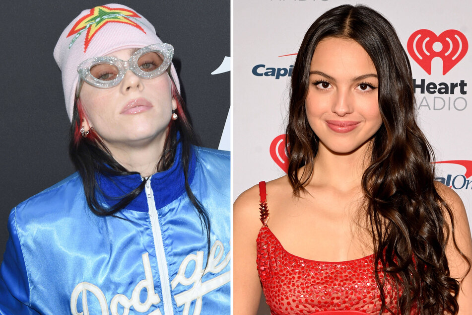 Olivia Rodrigo (r) praised Billie Eilish as she opened up about the song Billie wrote about her.