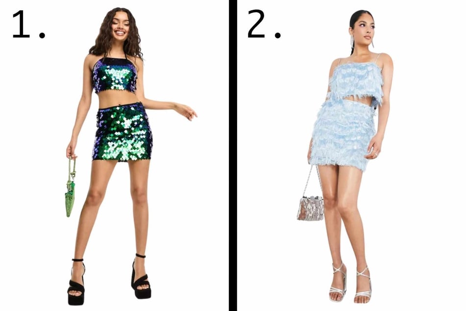 These bedazzled skirt sets play around with different colors – just like Taylor does!