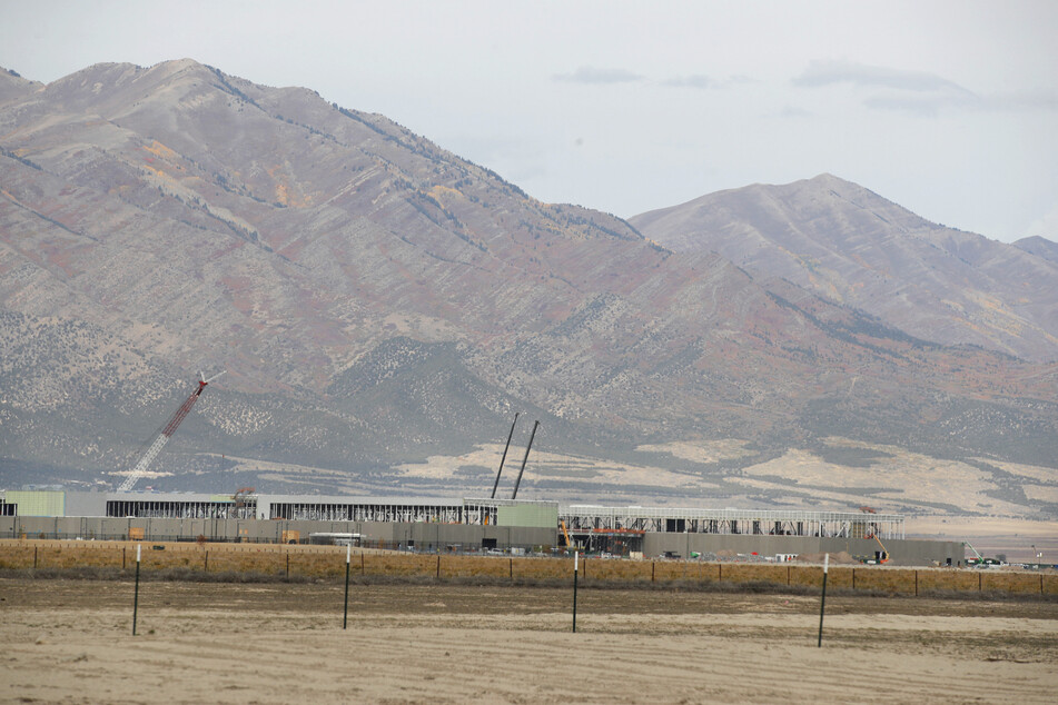 Construction proceeds on phases three through five at a Facebook data center on October 5, 2021 in Eagle Mountain, Utah.