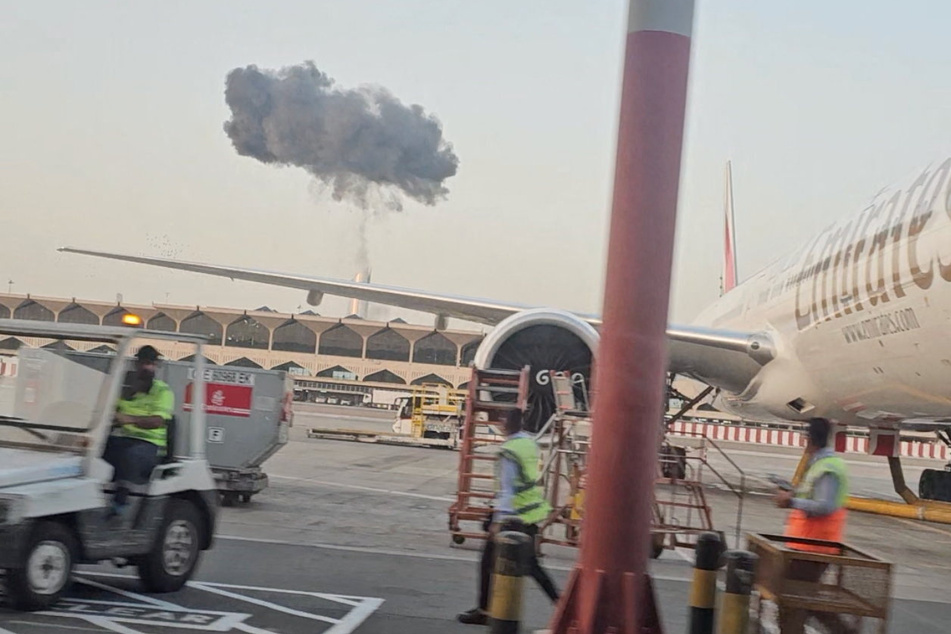 Smoke rises above Dubai as Iran continued to launch retaliatory strikes targeting US bases and assets in the region.