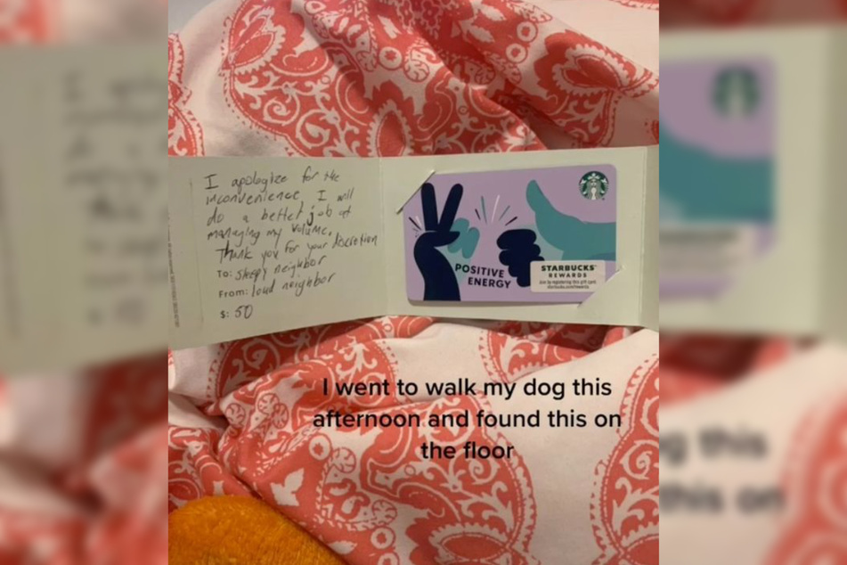 What a lovely surprise! Victoria received a gift card from her neighbor.