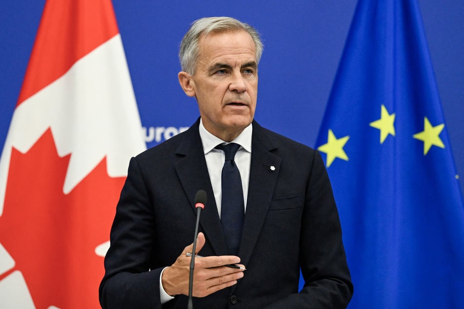 Canadian Prime Minister Mark Carney delivers a speech to the European Parliament in Strasbourg. His bid to forge closer ties with the EU has been slammed by the American right.