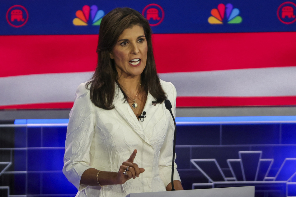 Nikki Haley speaks at the third Republican candidates' 2024 presidential debate.