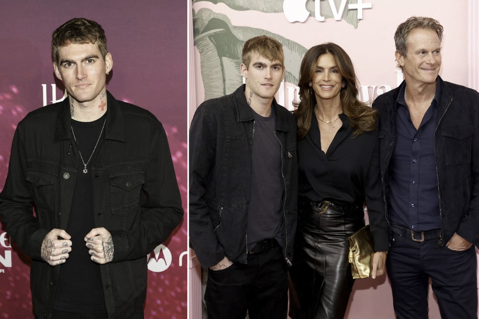 Cindy Crawford shared that she and her family are "beyond heartbroken" a month after the death of her son Presley Gerber (l.).