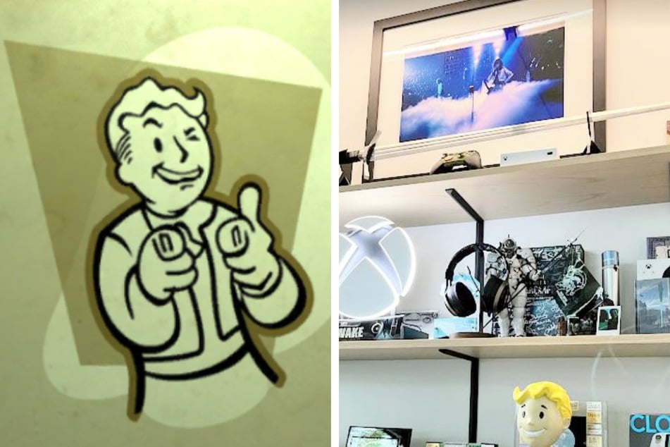 Phil Spencer, the head of Xbox, shared a photo to social media (r.) that contained an old prototype of a streaming device the company has been working on.
