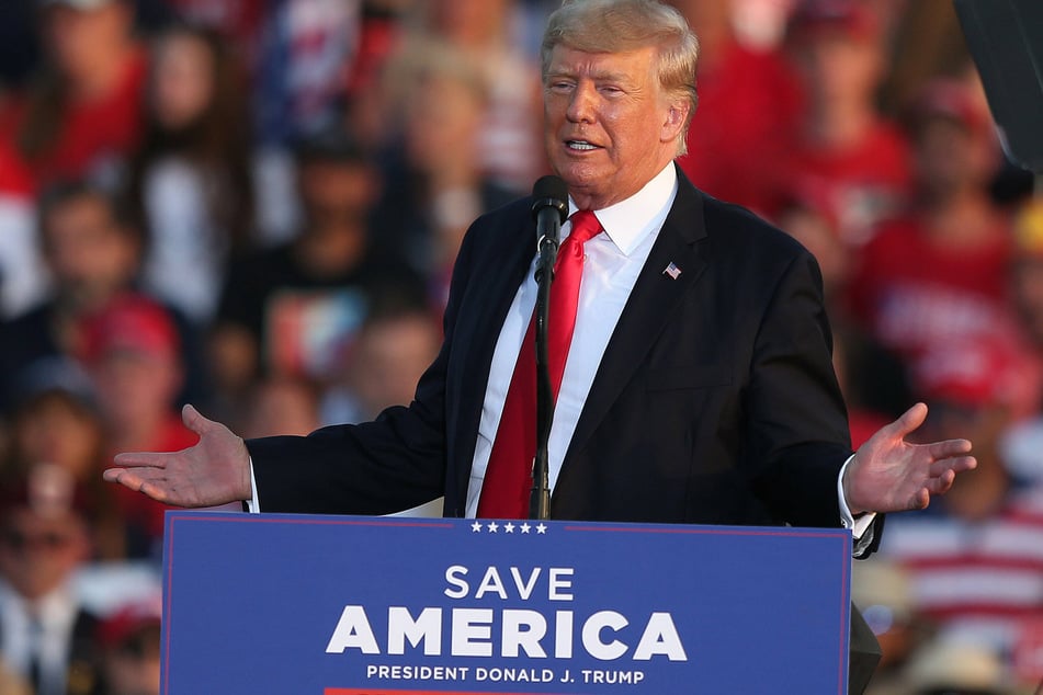 Donald Trump held his first rally in Florida since leaving office on July 3 in Sarasota.