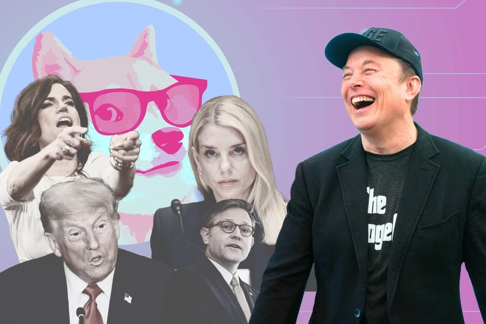 Elon Musk (r.) has been disparaging President Donald Trump (bottom l.) on his X platform and unfollowing a number of notable MAGA Republicans.